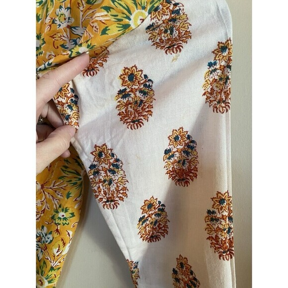 Khadi Long Yellow Boho Linen Dress NWT - Picture 4 of 8